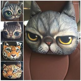 Car Seat Covers 3D Printed Dog Face Headrest Arrival Activated Carbon Supplies Neck Auto Safety Styling