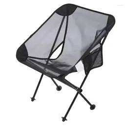 Camp Furniture Outdoor Folding Moon Chair Portable Camping Leisure Aluminum Alloy Breathable Mesh Fishing Picnic