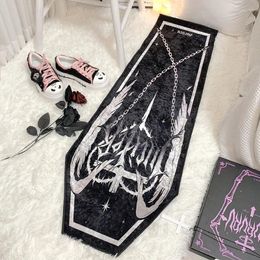 Carpets Black Gothic Carpet Cartoon Coffin Plush Lounge Rug 3D Irregular Bedroom Bedside Creative Design Living Room Area