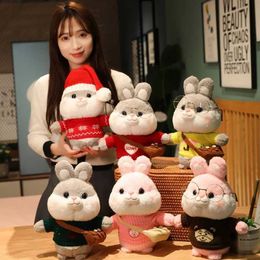 Plush Dolls 30cm New Cartoon Cute Rabbit Cosplay Dress Up Plush Toys Stuffed Lovely Bunny Dolls Soft Animals for Kids Girls Birthday Gift H240521