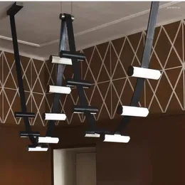 Chandeliers Nordic Leather Chandelier Designer Lighting For Dining Table Long Strap Adjustable Hanging Lamps Room Home Decor
