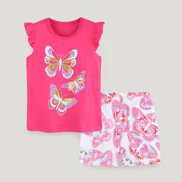 Clothing Sets 2PCS Baby Girl Clothes Set Sleeveless Children's Girls Vest Printed Top Floral Shorts Summer Outfit For Toddler 0-5Y