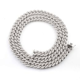 Cuban Of Men Style Fashionable 2021 Chain Sier And Moissanite For Total Length In 24 Inches
