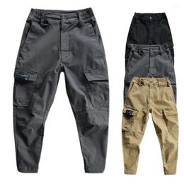 Men's Pants Casual Training Slacks Ankle-Length Men Sweatpants Slim Fit Solid Colour Mid-Waist Male Skin-touch