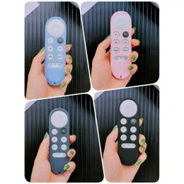 Non-slip Soft Silicone Case ForChromecast Remote Control Protective Cover Shell For Google TV Luminous Voice Remote Control