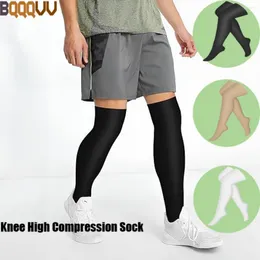 Sports Socks 1Pair Thigh High Compression For Women And Men Circulation Over The Knee- Support Running Travel Cycling Athletic