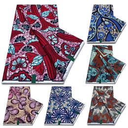 d Veritable Original African Wax Print Fabric Real Nigerian 100% Cotton Ankara Wax Fabric Soft Pagne Spuer Batik 240511