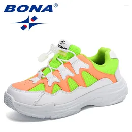 Casual Shoes BONA 2024 Designers Running Soft Bottom Child Designer Sneakers Comfortable Children Walking Jogging Footwear Boy Girl