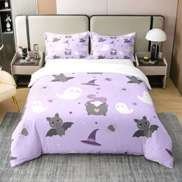 Bedding sets Halloween Spider Set Rainbow Quilt Web Comforter Decorations Kawaii Room Decor Cover Full Size H240521 KNKP