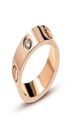 Rose Gold Stainless Steel love Ring With Original Logo Woman Jewelry Rings Men Wedding Promise Rings For Female Women Gift Engagem7717381