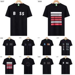 High Quality Bos S Men T Shirt Fashion Mens T-shirt Luxury Polos Round Neck Breathable Top Business Shirt Casual tee Man Tops Designer shirts Size M-XXXL