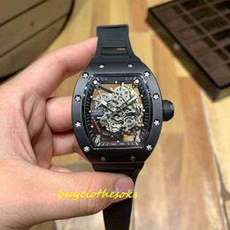 RM Wrist Watch Luxury Mens Mechanical Watch Business Leisure Rm035 Automatic Black Ceramic Case Tape Fashion Swiss Movement Wristwatches