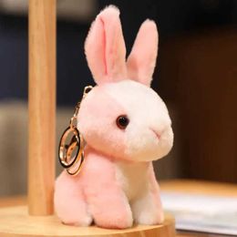 Plush Dolls Cartoon Cute Plush Keychain Animal Rabbit Doll Bag Decoration Simulation Pendant Soft Stuffed Children Kids Backpack Toy Gift H240521 AYR1