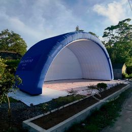 Capa inflável de cenário inflável azul marinho por atacado Tent de eventos de concertos de telhado portátil com impressão de logotipo para publicidade 10mwx6mlx5mh (33x20x16,5ft)