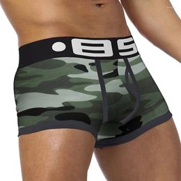 Underpants Men's Underwear Sports Comfortable Letter Breathable BuLift Sexy Personalized Boxer Briefs BS140