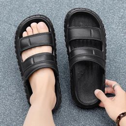 Sandals Thick Platform Cloud Sandal Men Fashion Buckle Soft Sole Pillow Slides Man 2024 Summer Beach Non-Slip