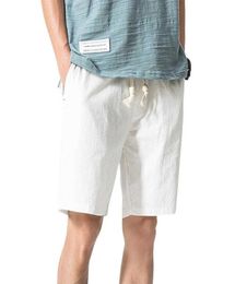 Shorts Men Cotton Linen Casual Shorts Mens Sweat Pants Summer Breathable Comfortable Drawstring Soft Shorts 2107205799720