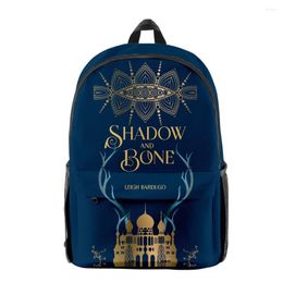 Backpack Hip Hop Shadow And Bone School Bags Boys Girls Mini Travel 3D Print Oxford Waterproof Notebook Fashion Shoulder Backpacks