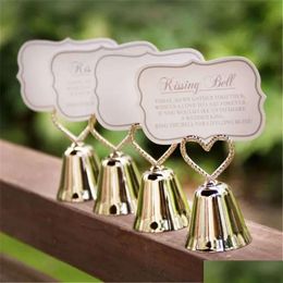 Other Wedding Favours Party Supplies Kissing Sier Event Gold Bell Place Card Holder/P O Holder Table Decoration P1202 Drop Delivery Ev Dhak4