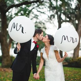 Party Decoration 36inch MR And MRS Balloon For Wedding Pot Props Engagement / Anniversary Supplies 2pcs/lot