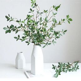 Decorative Flowers Luxury Plants Fake Flower Wedding Decoration Long Branch Artificial Ficus Tree Branches Home Decor