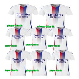 24 25 Maillot de foot Lyon Soccer Jerseys 2024 2025 Olympique Lyonnais OL Digital DEMBELE Fans Player Football Shirts TRAORE MEMPHIS Men tops Football Jersey