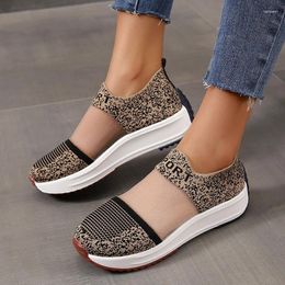 Casual Shoes Summer Women's Loafer Flats For Women Round Toe Slip On Mesh Sneaker Fabric Breathable Comfy Walking