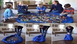 Kids Play Mat Toy Mats Portable collapsible Large Nylon Storage Bag Toys Organizer Rug Box Dolls 150cm blue pink XL3572457