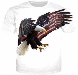 3d Short Sleeve T Shirt Eagle Print Casual Tops US Flag Design Fashion Mens Summer Clothing Famous Plus Size XXS4XL9986157