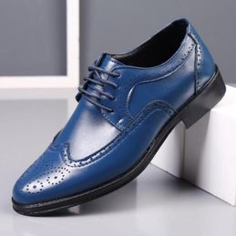 Mens Oxford Shoes Genuine Calfskin Leather Brogue Dress Shoes Classic Business Formal Shoes Man Wedding shoes