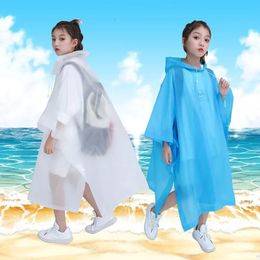 Childrens Raincoat Travel Light Fashion Cloak Boys and Girls Student Electric Bicycle 240514