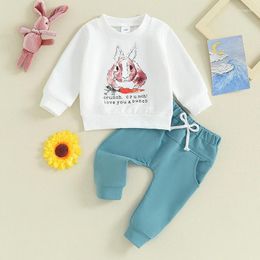 Clothing Sets CitgeeSpring Easter Toddler Baby Boy Outfits Print Long Sleeve Sweatshirt And Elastic Pants Fall Clothes