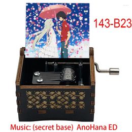 Decorative Figurines Secret Base Kimi Ga Kureta Mono Anohana The Flower We Saw That Day Wood Hand Music Box Friends Year Christmas Gift