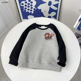 Top Plush sweater for baby Splicing design kids Round neck hoodie Size 110-150 CM Four Colours optional children pullover Oct15
