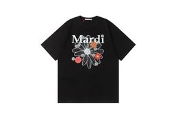 Mardi Korean Daisy Letter Fashion Brand Women's Short sleeved T-shirt Pure Cotton Fresh European and American Printed Loose Flower T-shirt