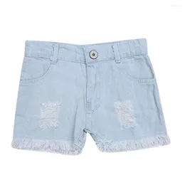 Clothing Sets Toddler Kids Baby Girls Lace Solid Strape Tops Denim Shorts Clothes Set Size 4