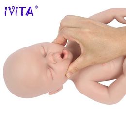 Dolls IVITA WG1553 20.86 inch 100% silicone recycled baby doll soft unpainted girl real baby and childrens toy clothing S2452201 S2452201 S2452201