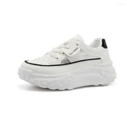 Casual Shoes With Holes Number 38 Womans Golf Tennis Vulcanize Flat White Sneakers Black Spring Sports Tenix Season Character