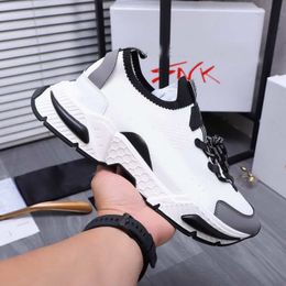 Luxury Knit Sock Sneakers Mens Brand Shoes Womens Slip-on Stretch Socks Casual Mesh Black White Orange Runner Trainers With Box EU 35-46