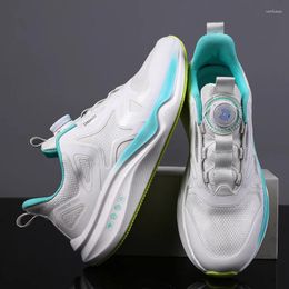 Casual Shoes High-quality Men's Running Rotating Button Jogging Sports Brand Design Gym Sneakers Men Training Male Footwear