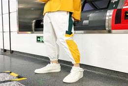 Mens Joggers new Casual pants casual trousers Hiphop pants Fashion Sweatpants Stripes Panalled Pencil Jogger Pants Plus 8color As1698173
