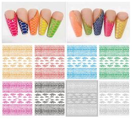 Nail Art Snake Decals Stickers Gold Silver Colourful Snakes Printed 3D Back Glue Nails Decal Sticker Self Adhesive Acrylic Tips Tool7014201