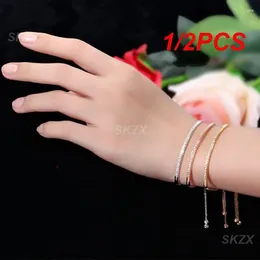 Link Bracelets 1/2PCS Fashion Unique Trendy Arched Bracelet Stylish Arm Candy Increasing Demand Inlaid Adjustable Dazzling