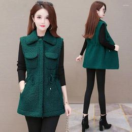 Women's Vests Lambswool Women Spring And Autumn Fashion Waistcoat Sleeveless Jacket Coat Outerwear