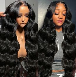 250 13x6 HD Transparent Body Wave Lace Front Wig Brazilian 360 Water Wave Ready To Wear 5x5 Lace Closure Glueless Wig For Women 240515