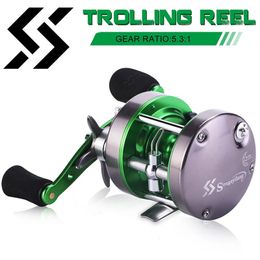 Sougayilang Bait Casting Reel 61BB 53 1 Max Drag 20Kg Trolling Drum Salt Water Fishing Tool Carretilha De Pesca 240514