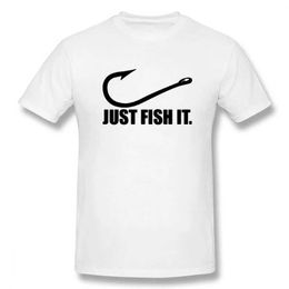 Men's T-Shirts Funny love fishing t-shirt men just fishing it funny t-shirt short slve hip hop loose quick-dry mens t-shirt xxs-6XL Top T240522