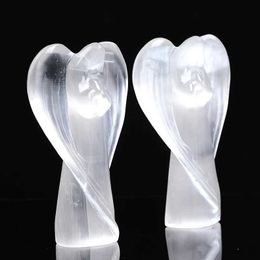 Decorative Objects Figurines piece of selenite angel handcrafted gypsy healing spiritual home decoration craft gift H240522