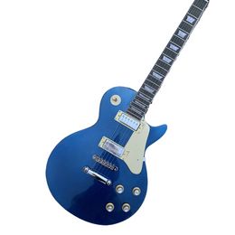 LP Standard Electric Guitar blue Colour Rosewood Fingerboard Chrome Hardware Free Shipping