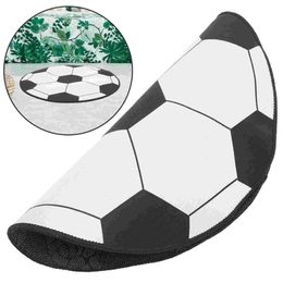Rugs for Kids Football Computer Chair Mat Round Floor Protective Carpet Protector Office Living Room Gaming Child
